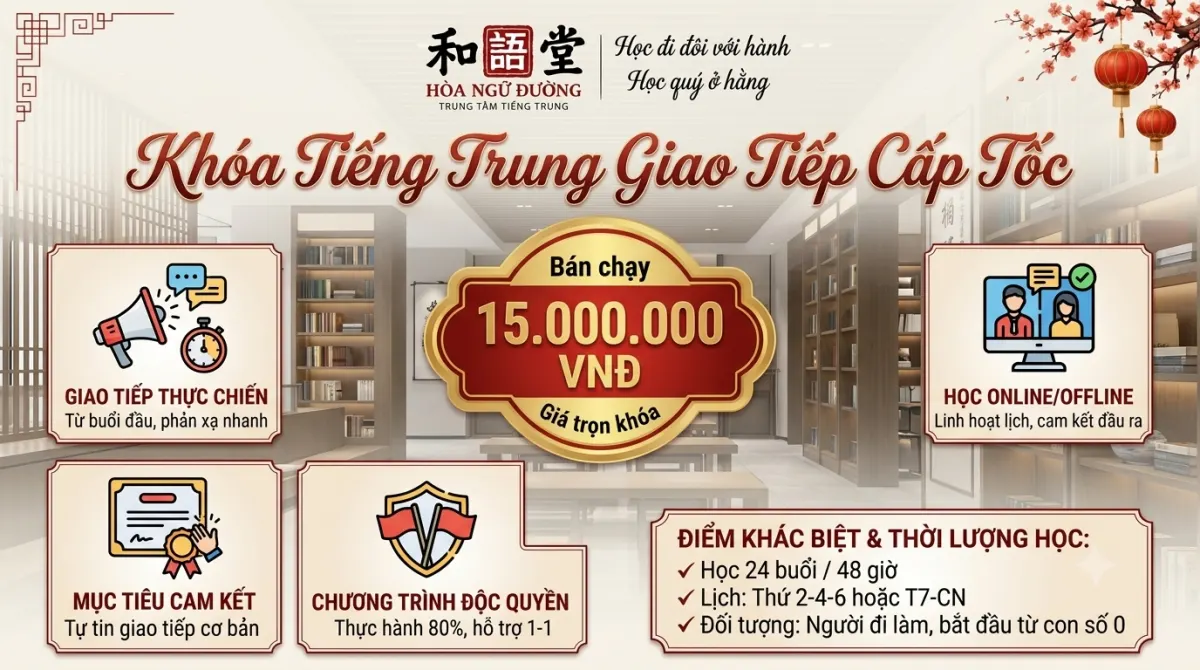 Tiếng Trung Giao Tiếp Cấp Tốc